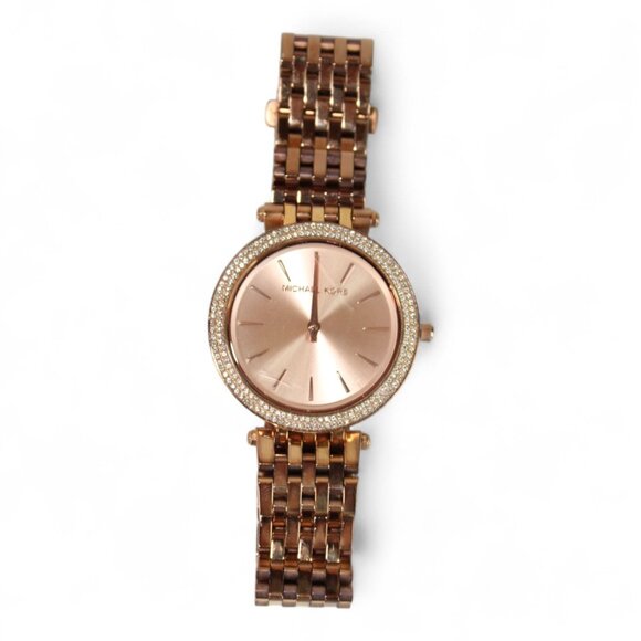 Michael Kors Accessories - Michael Kors Darci Womens Rose Gold Tone Watch With Crystal Accents Stainless St